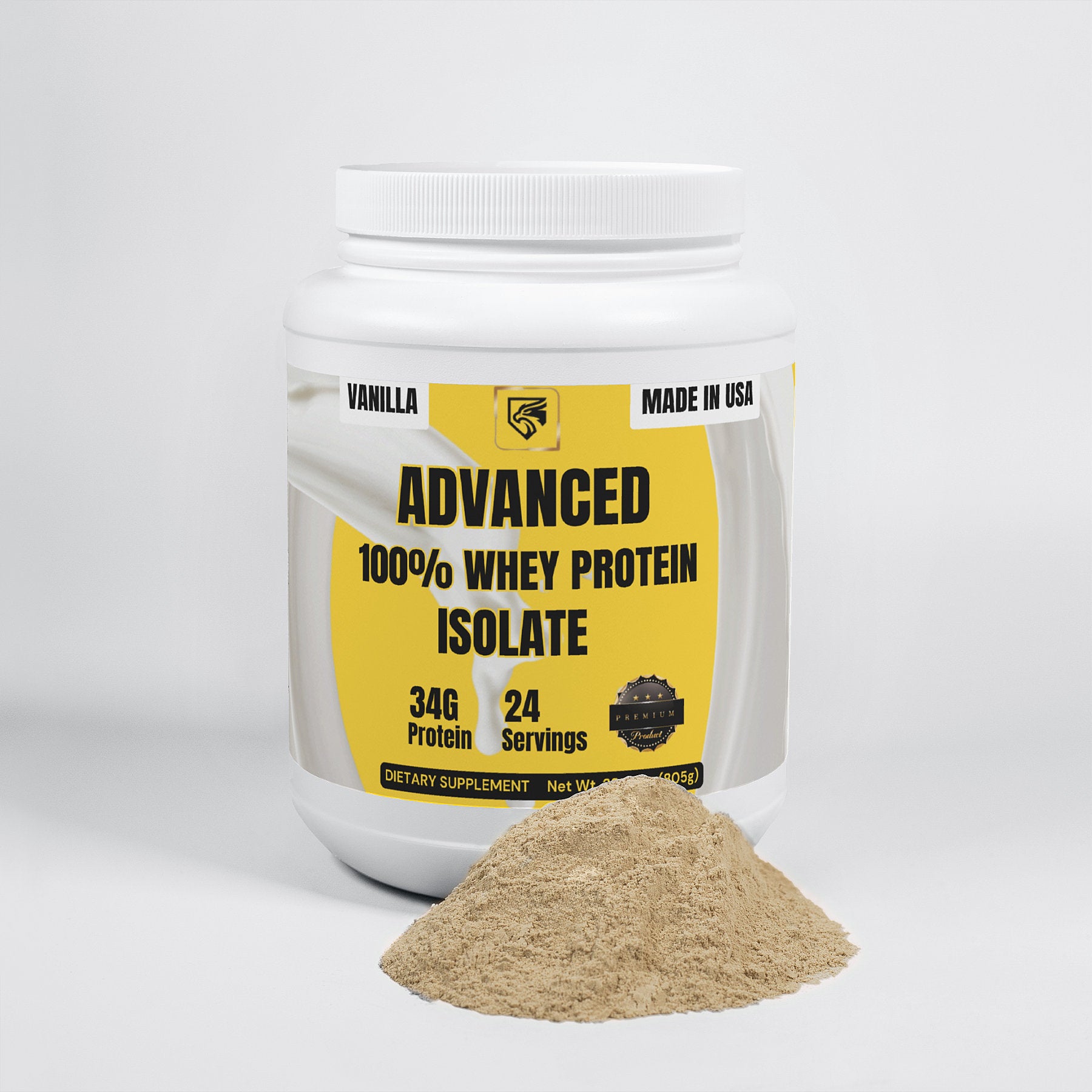 Advanced 100% Whey Protein Isolate - Vanilla Flavor | High-Quality Protein Supplement