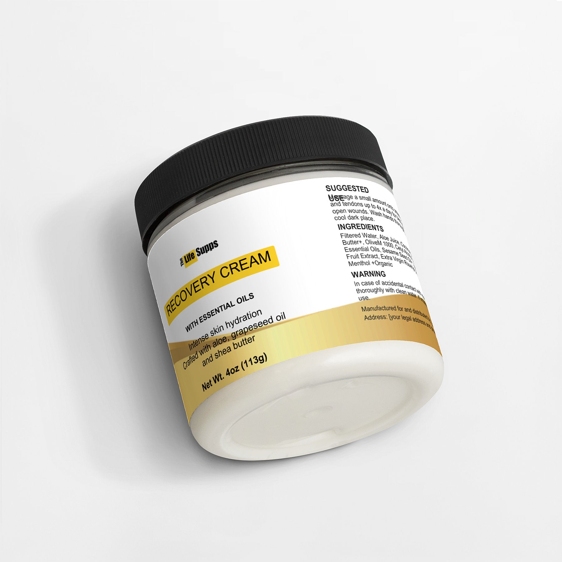 Recovery Cream with Aloe & Essential Oils - Hydrating & Soothing Skin Care